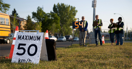 Image of speed watch in action
