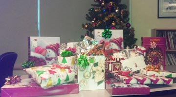 Gifts under xmas tree